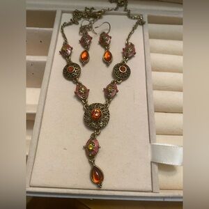 Vintage Nina Ricci for Avon Orange and Pink Jewelry Set